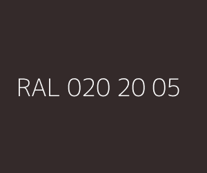 Farbmuster RAL 020 20 05 — Deep brown