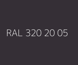 Farbmuster RAL 320 20 05 — Violet black